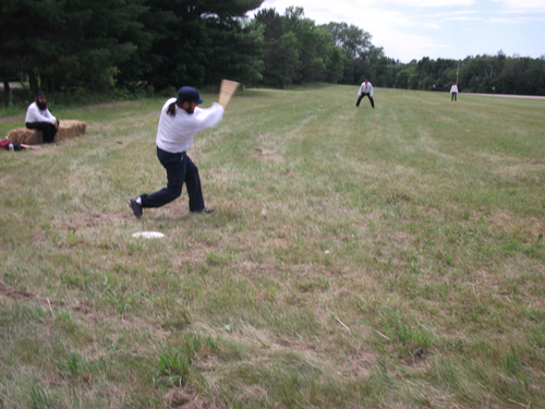 St. Croix's "Lariet" Medeiros at the bat.